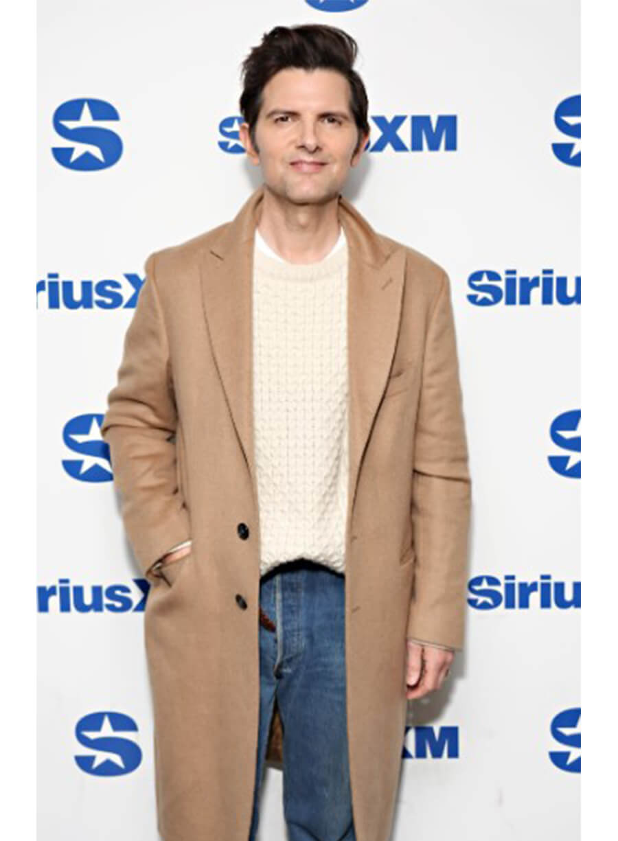 Adam Scott Severance SiriusXM Brown Coat