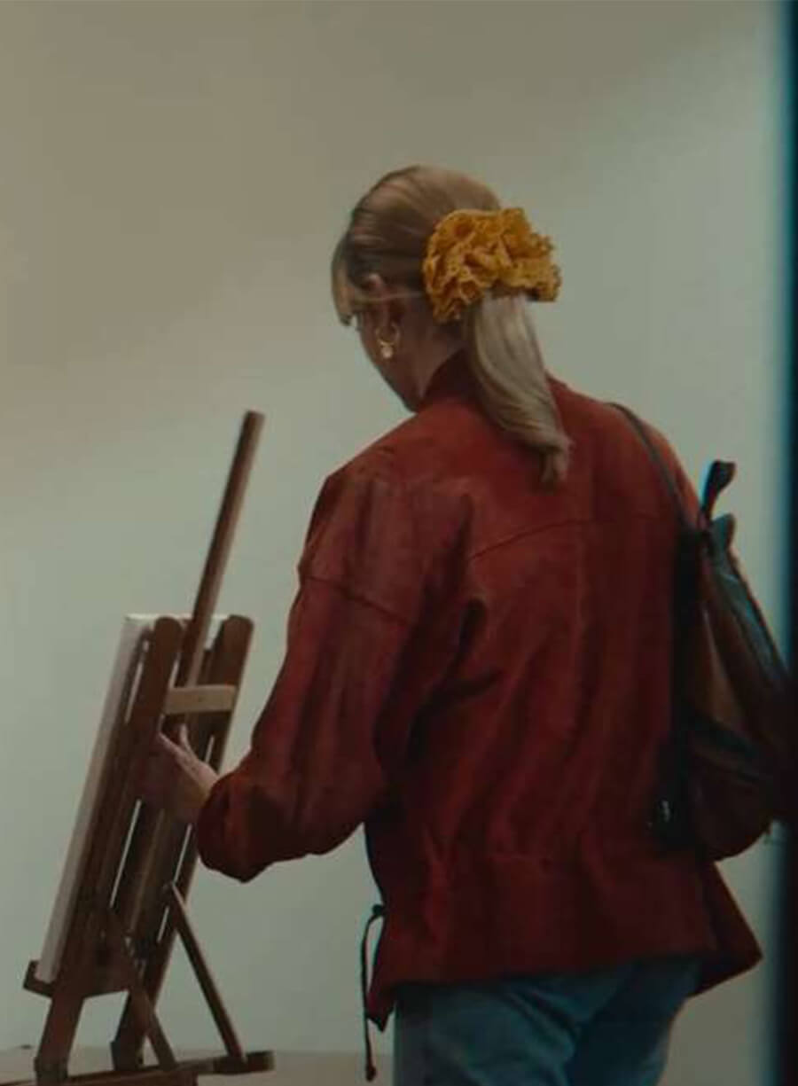 Aimee Lou Wood Aimee Gibbs Sex Education S04 Suede Jacket