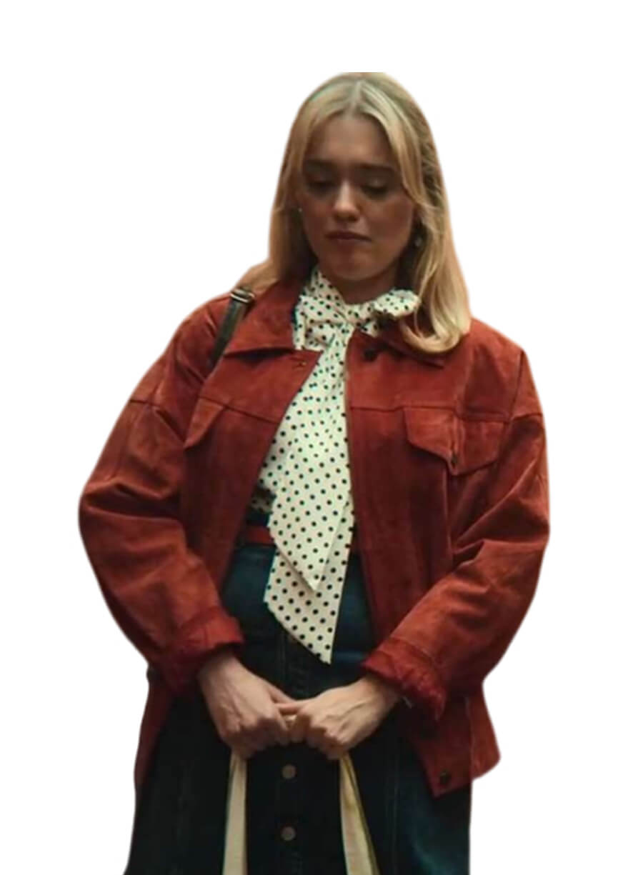 Aimee Lou Wood Aimee Gibbs Sex Education S04 Suede Jacket