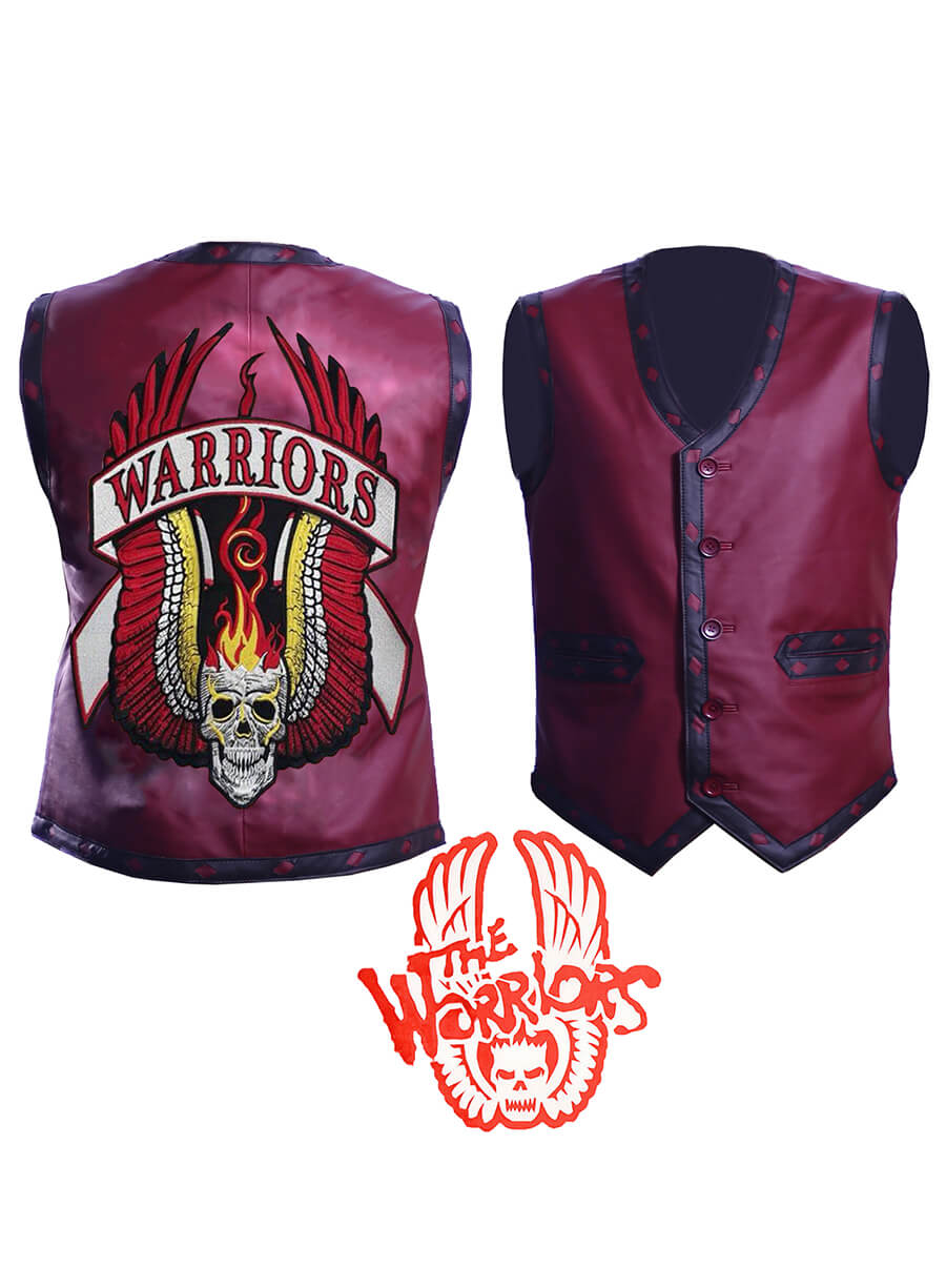 Ajax The Warriors Maroon Leather Costume Vest