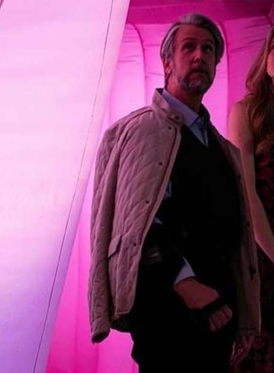 Alan Ruck Succession Connor Roy S03 Quilted Jacket
