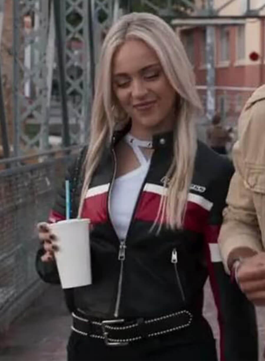 Ana Mena Idolos 2026 Luna Cardona Biker Leather Jacket