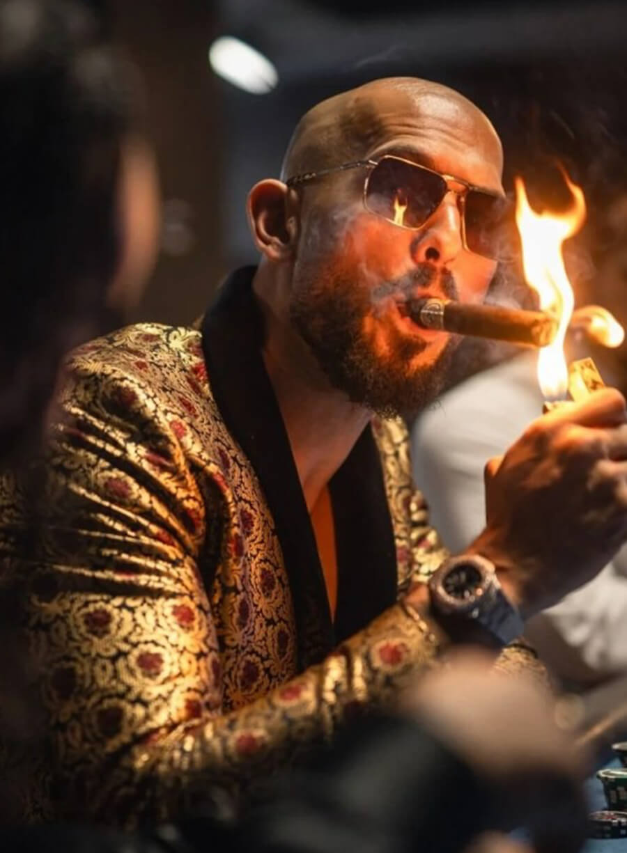 Andrew Tate Golden Printed Blazer