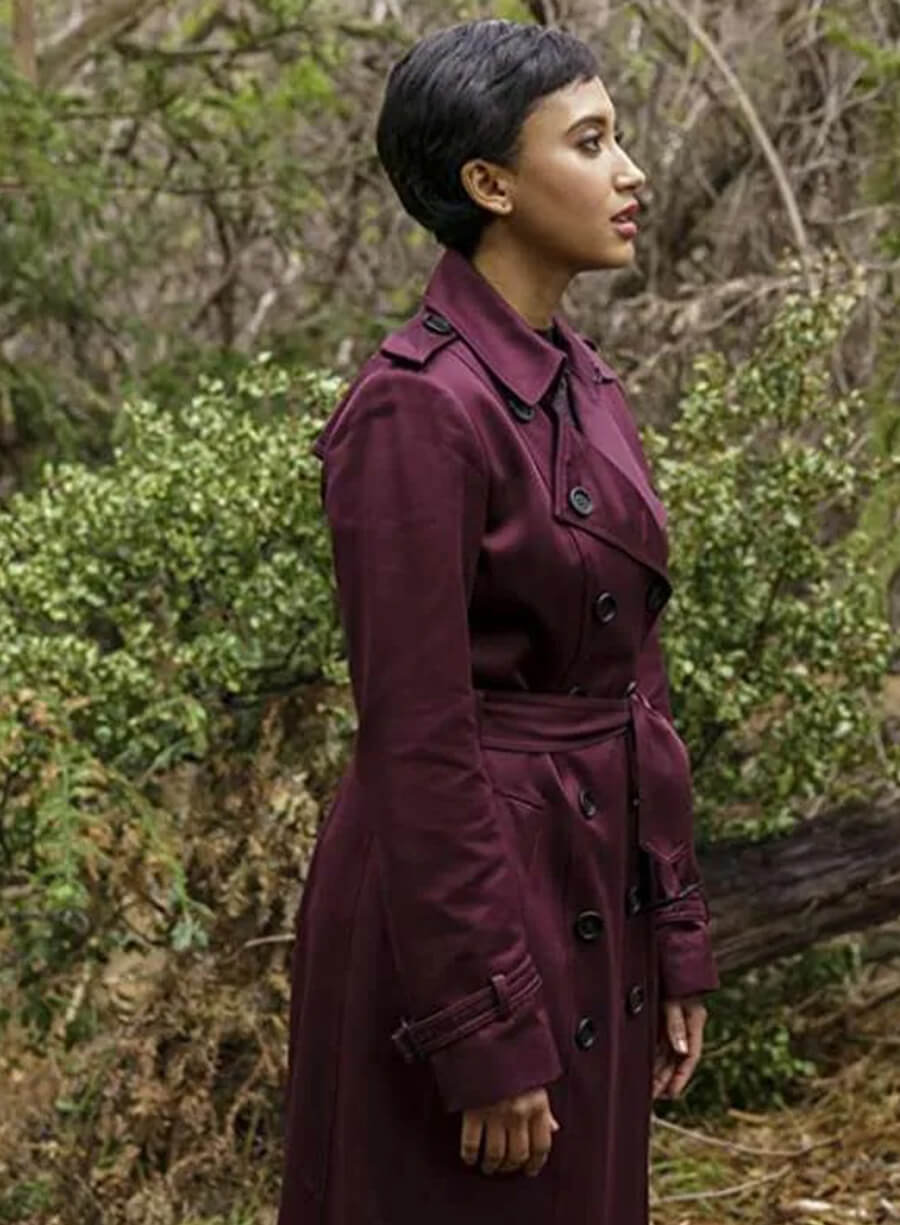Andy Allo Upload Nora Antony  Maroon Trench Coat