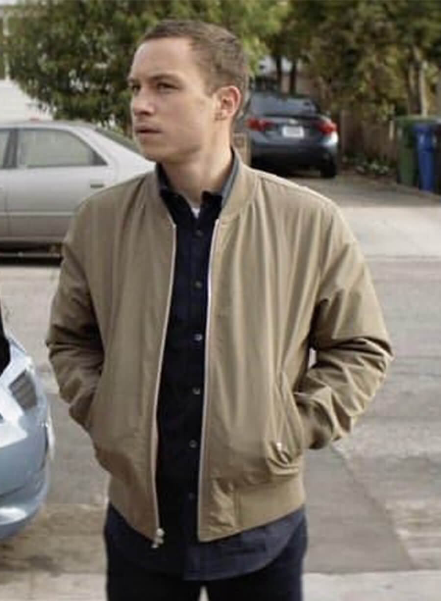 Animal Kingdom S04 Joshua J Cody Beige Bomber Jacket
