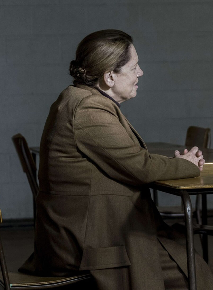 Ann Dowd The Handmaid's Tale Brown Coat