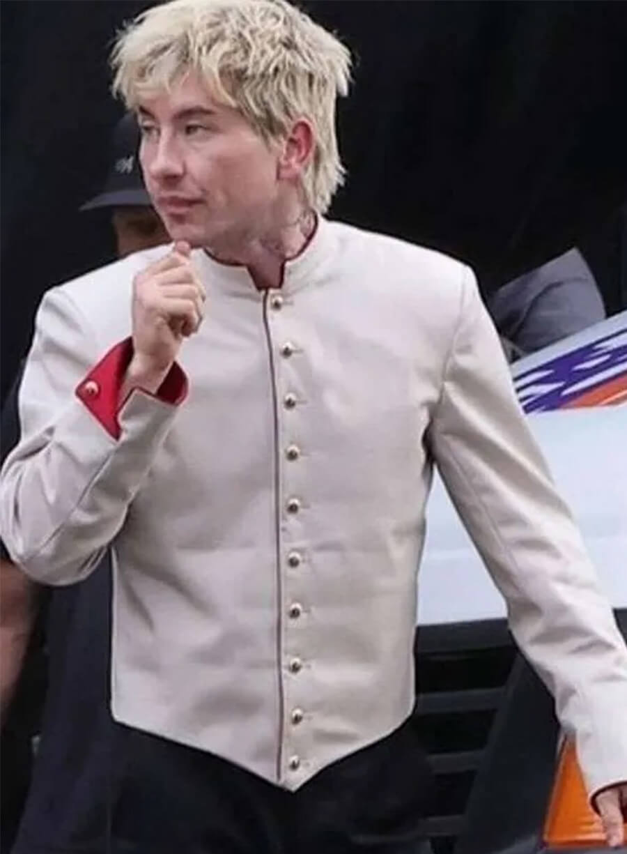 Barry Keoghan Crime 101 2026 Ormon White Jacket