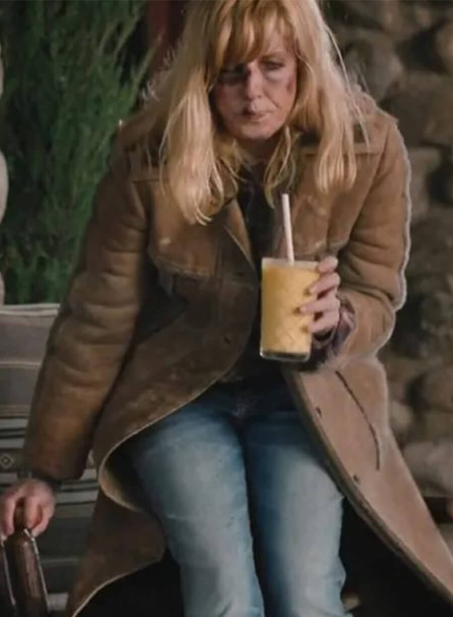 Beth Dutton Yellowstone Season 2 Brown Leather Coat
