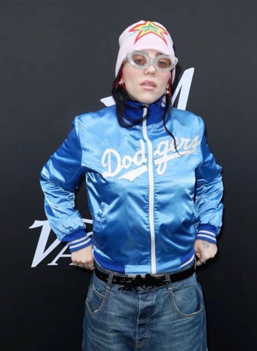 Billie Eilish Blue Varsity Jacket