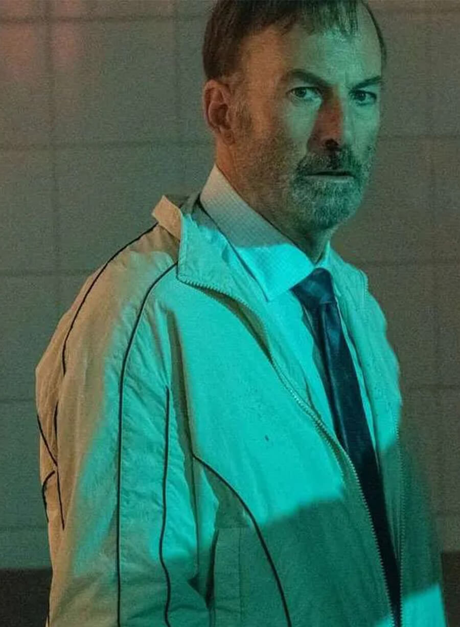 Bob Odenkirk Nobody 2 Hutch Mansell White Bomber Jacket