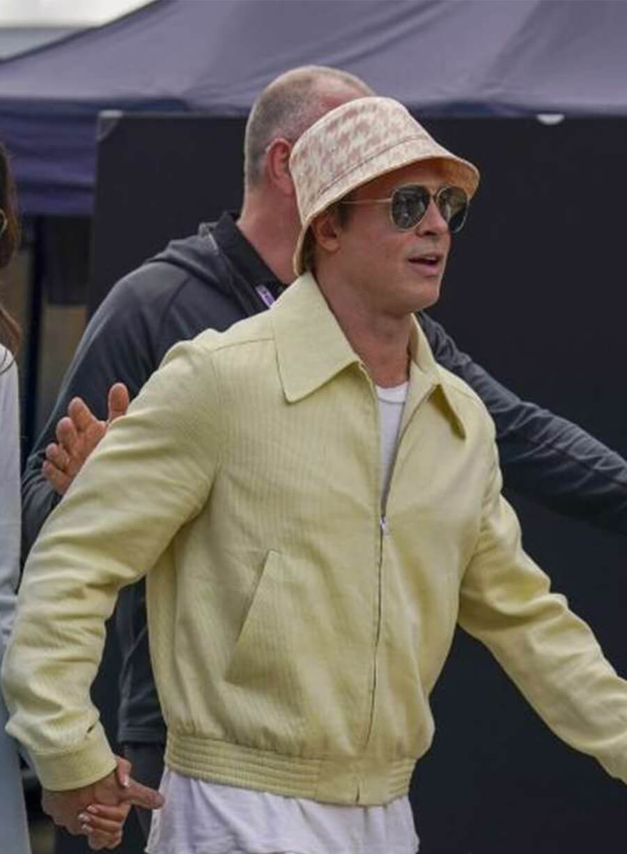 Brad Pitt F1 2025 Movie Sonny Hayes Yellow Jacket