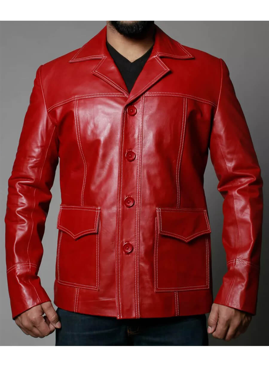 Brad Pitt FC Leather Jacket