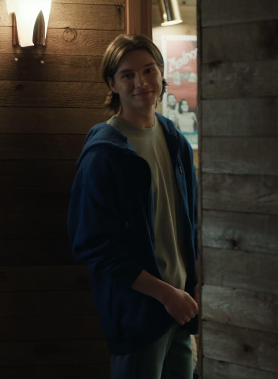Brandon McEwan Remarkably Bright Creatures Erik Blue Zip-up Hoodie