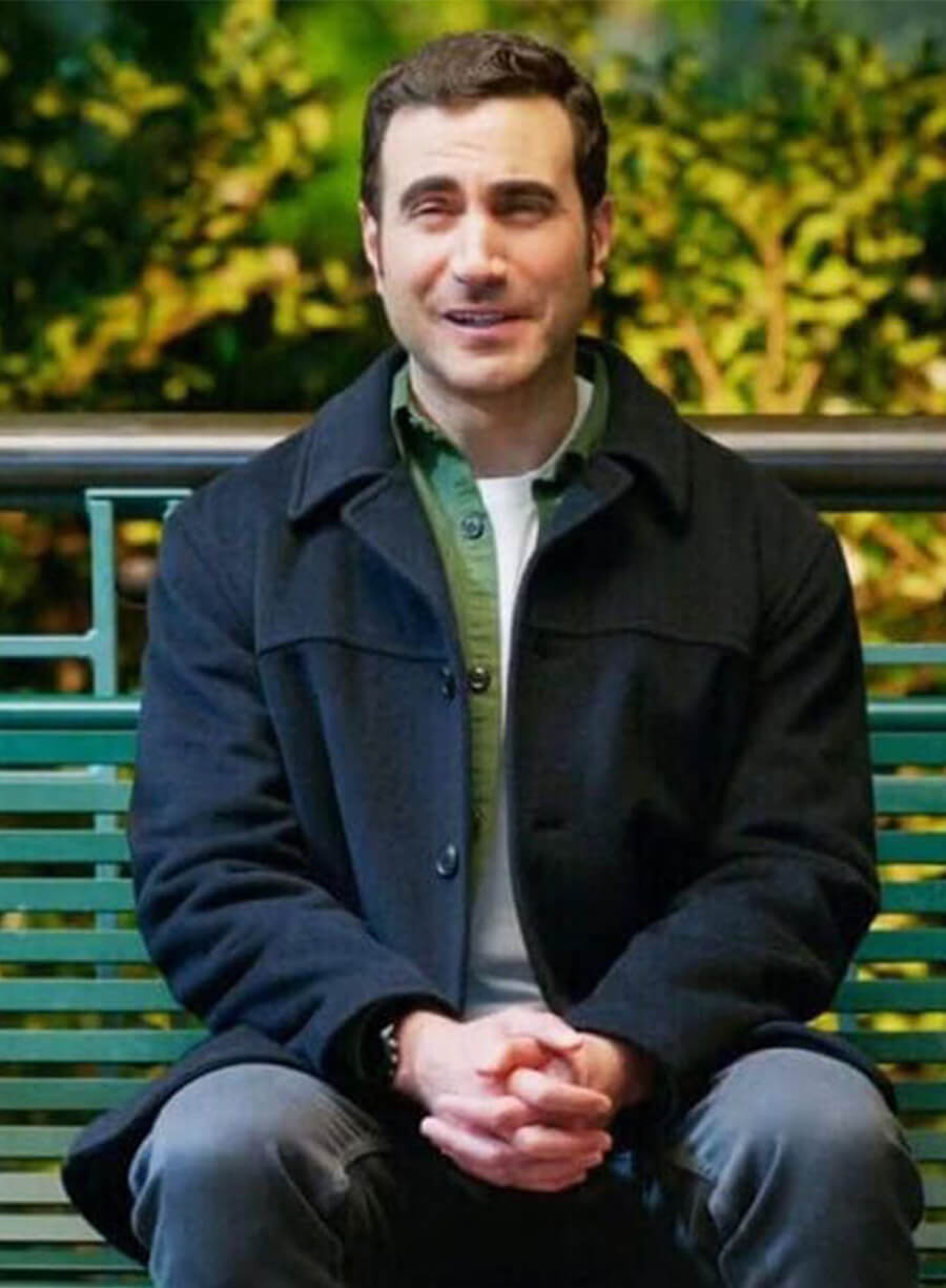 Brett Goldstein Shrinking S02 Louis Black Wool Jacket