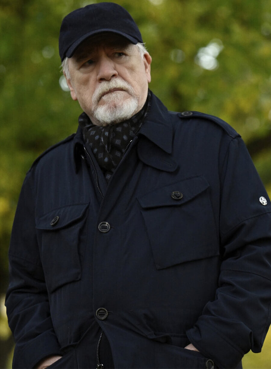 Brian Cox Succession S03 Logan Roy Black Cotton Jacket