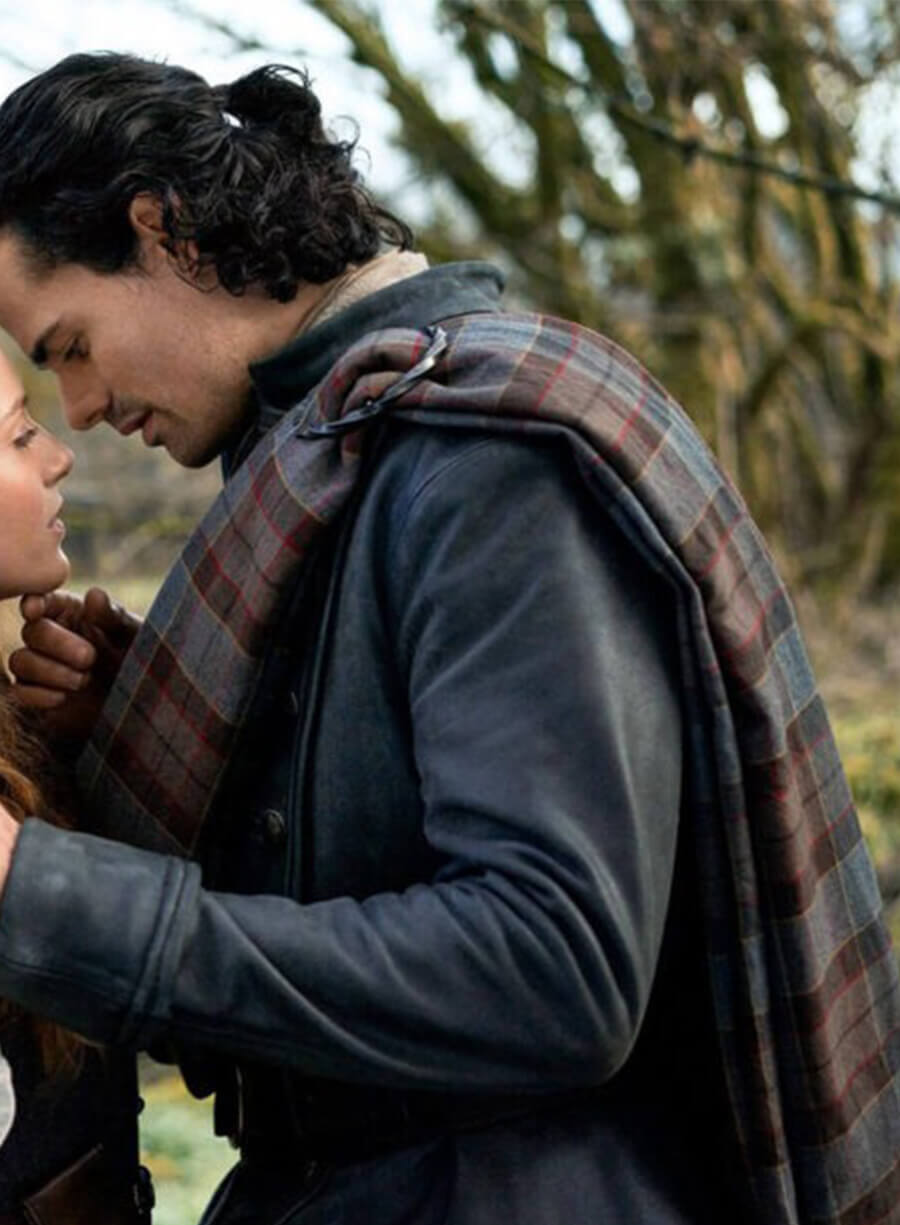 Brian Fraser Outlander Blood of My Blood Black Leather Jacket