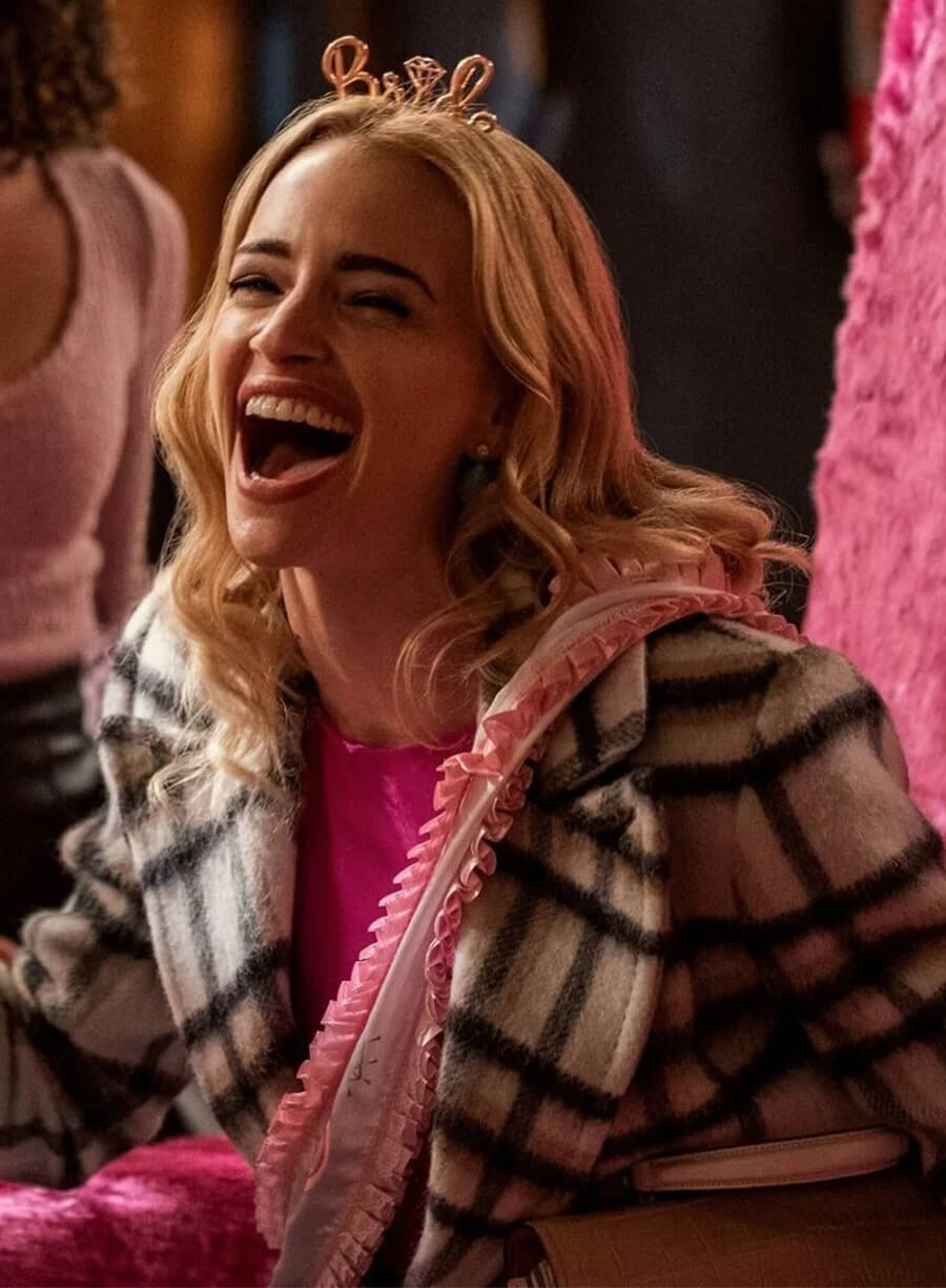 Brianne Howey Ginny & Georgia Miller Plaid Wool Coat