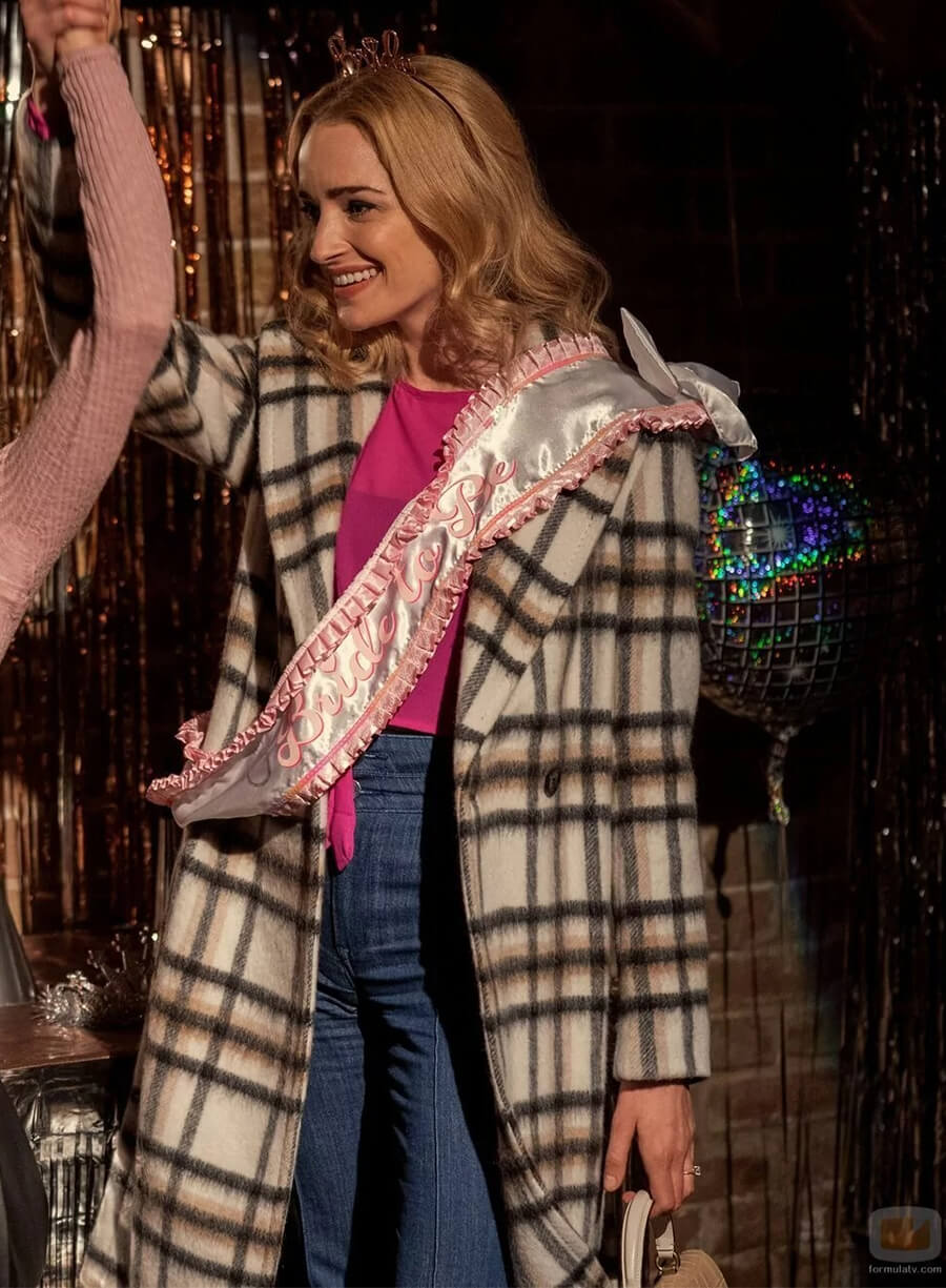 Brianne Howey Ginny & Georgia Miller Plaid Wool Coat