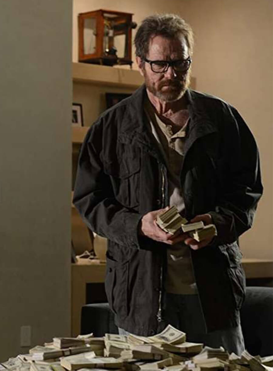 Bryan Cranston Breaking Bad Walter White Black Cotton Jacket