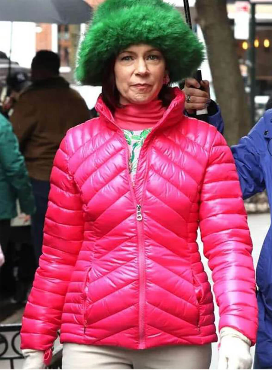 Carrie Preston Elsbeth Tascioni Pink Puffer Jacket