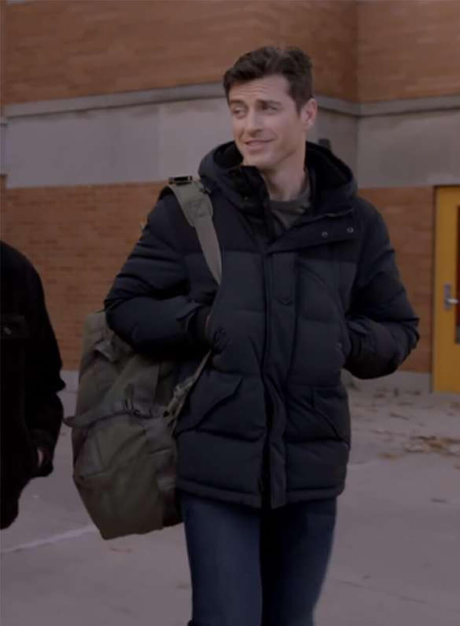Chicago Fire S12 Sam Carver Black Puffer Jacket