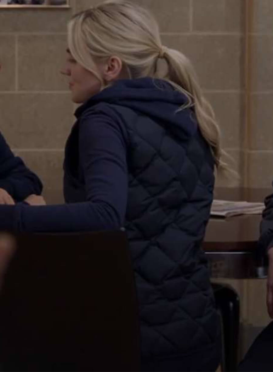 Chicago Fire S12 Sylvie Brett Blue Quilted Vest