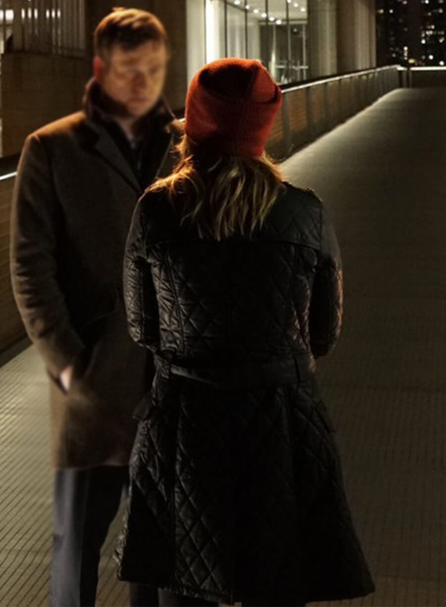 Chicago P.D. Sophia Bush Erin Lindsay Quilted Trench Coat