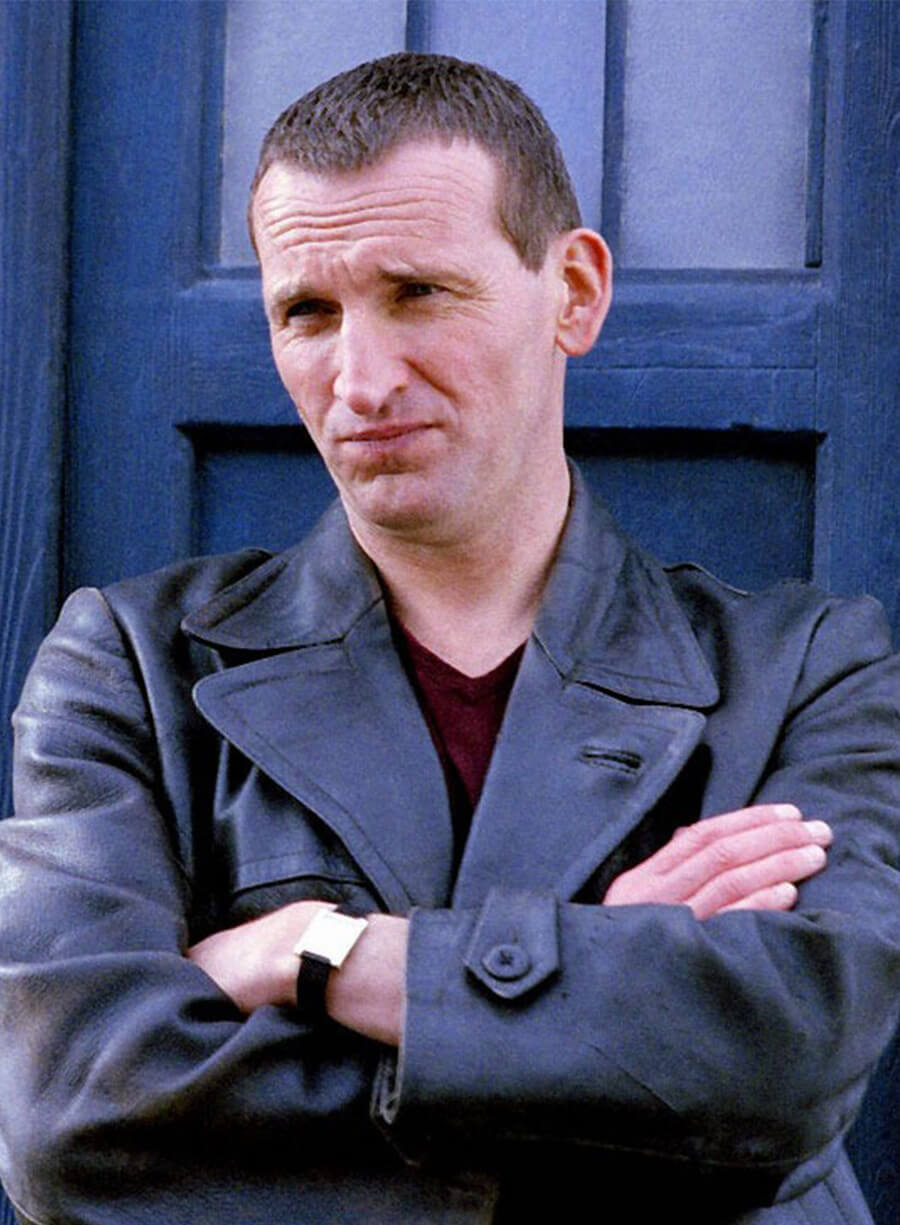 Christopher Eccleston Doctor Who Black Leather Coat