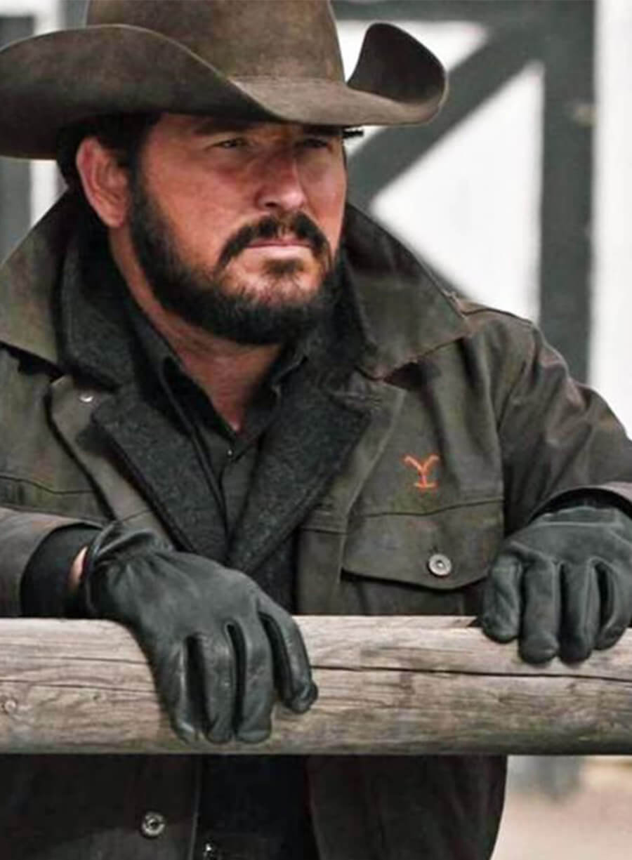 Cole Hauser Yellowstone RIP Wheeler Black Cotton Jacket