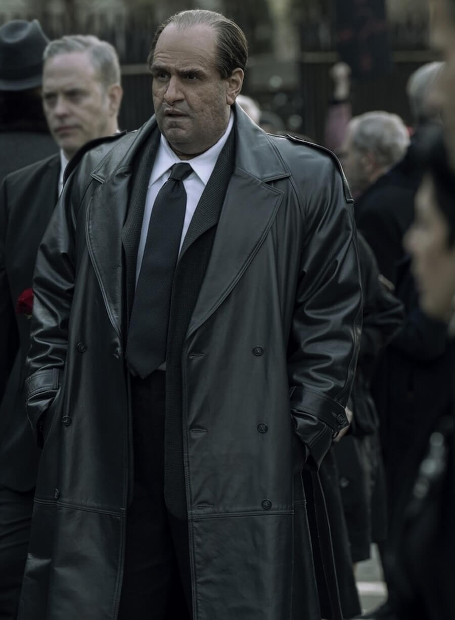 Collin Farrell The Penguin Oswald Cobblepot Black Leather Long Coat