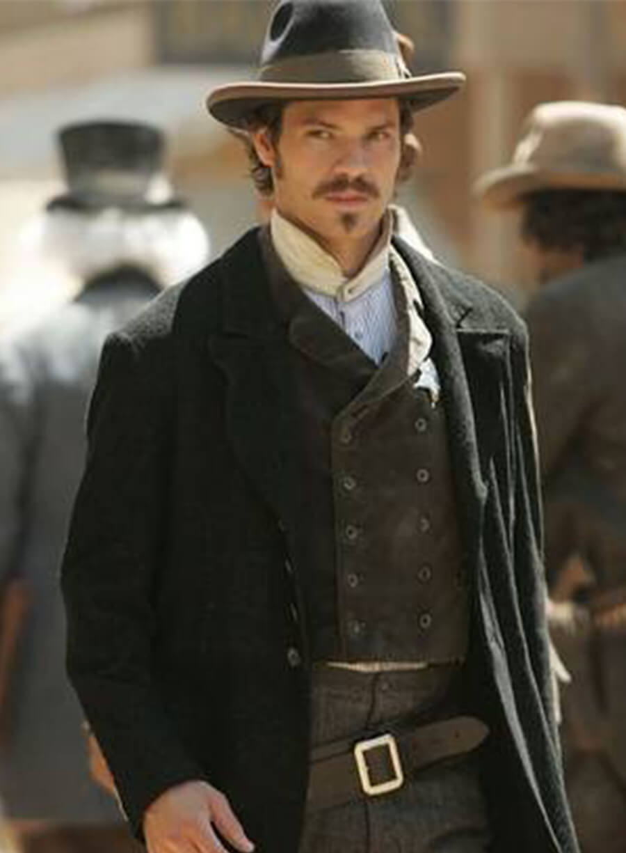 Deadwood Timothy Olyphant Seth Bullock Black Coat