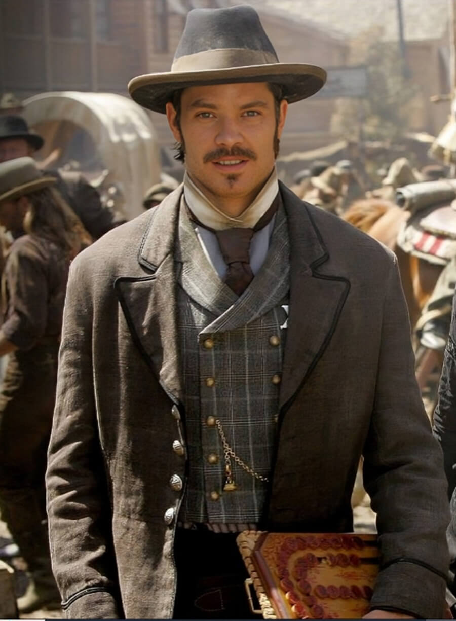 Deadwood Timothy Olyphant Seth Bullock Grey Coat