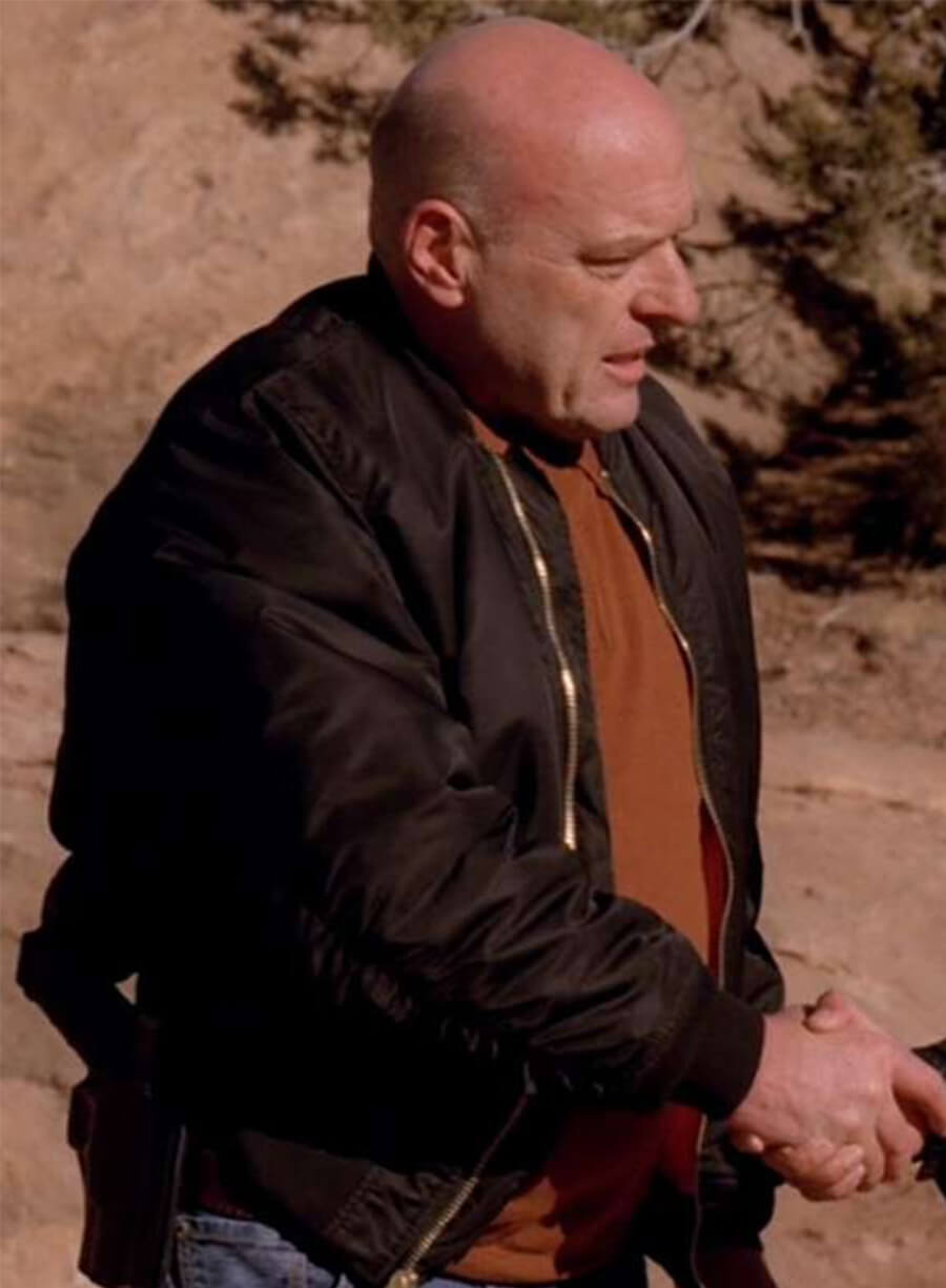 Dean Norris Breaking Bad Henk Schrader Black Bomber Jacket