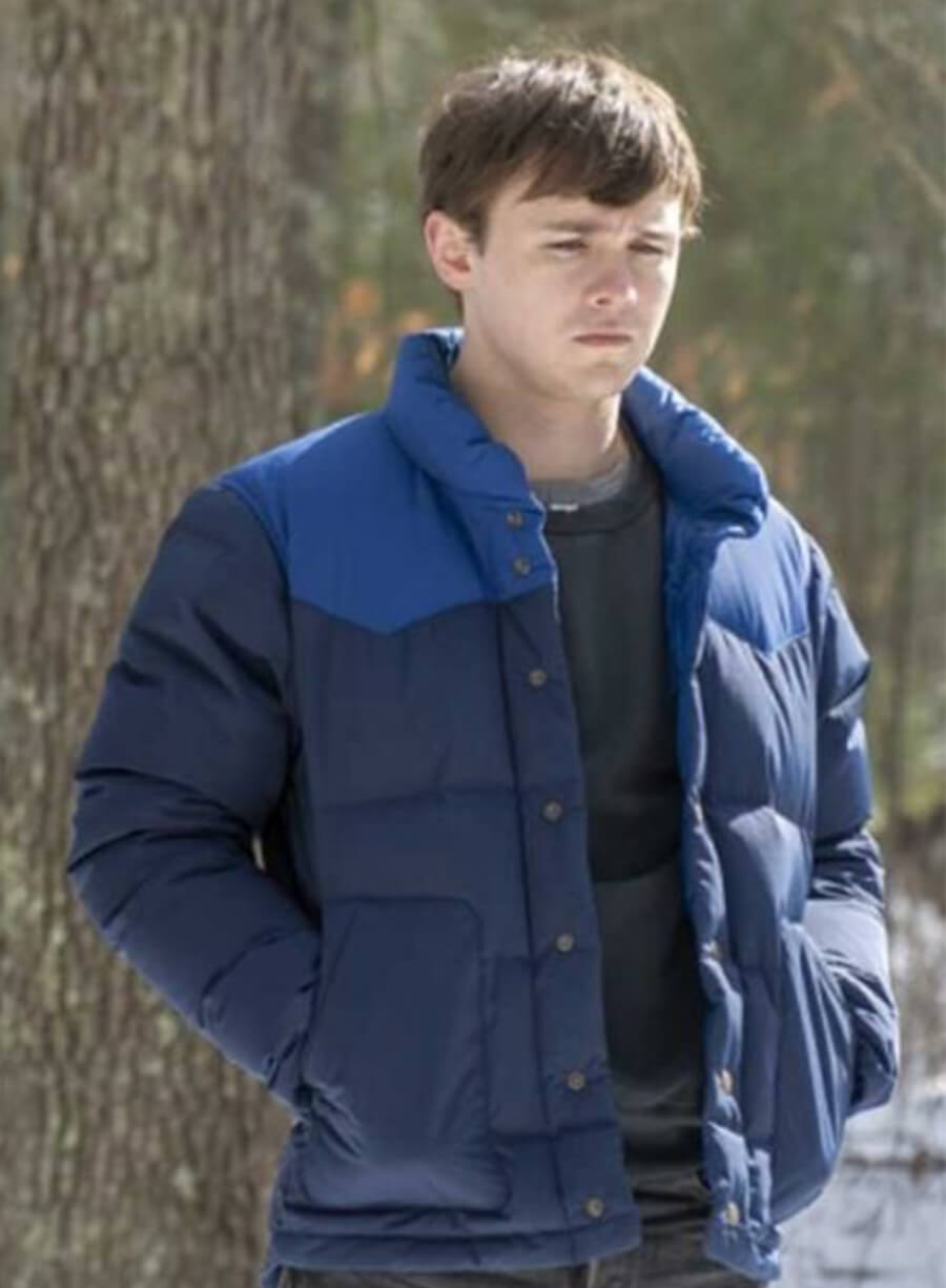 Dexter Resurrection 2025 Harrison Morgan Blue Puffer Jacket