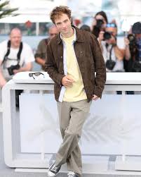 Die My Love Cannes 2025 Robert Pattinson Brown Suede Leather Jacket