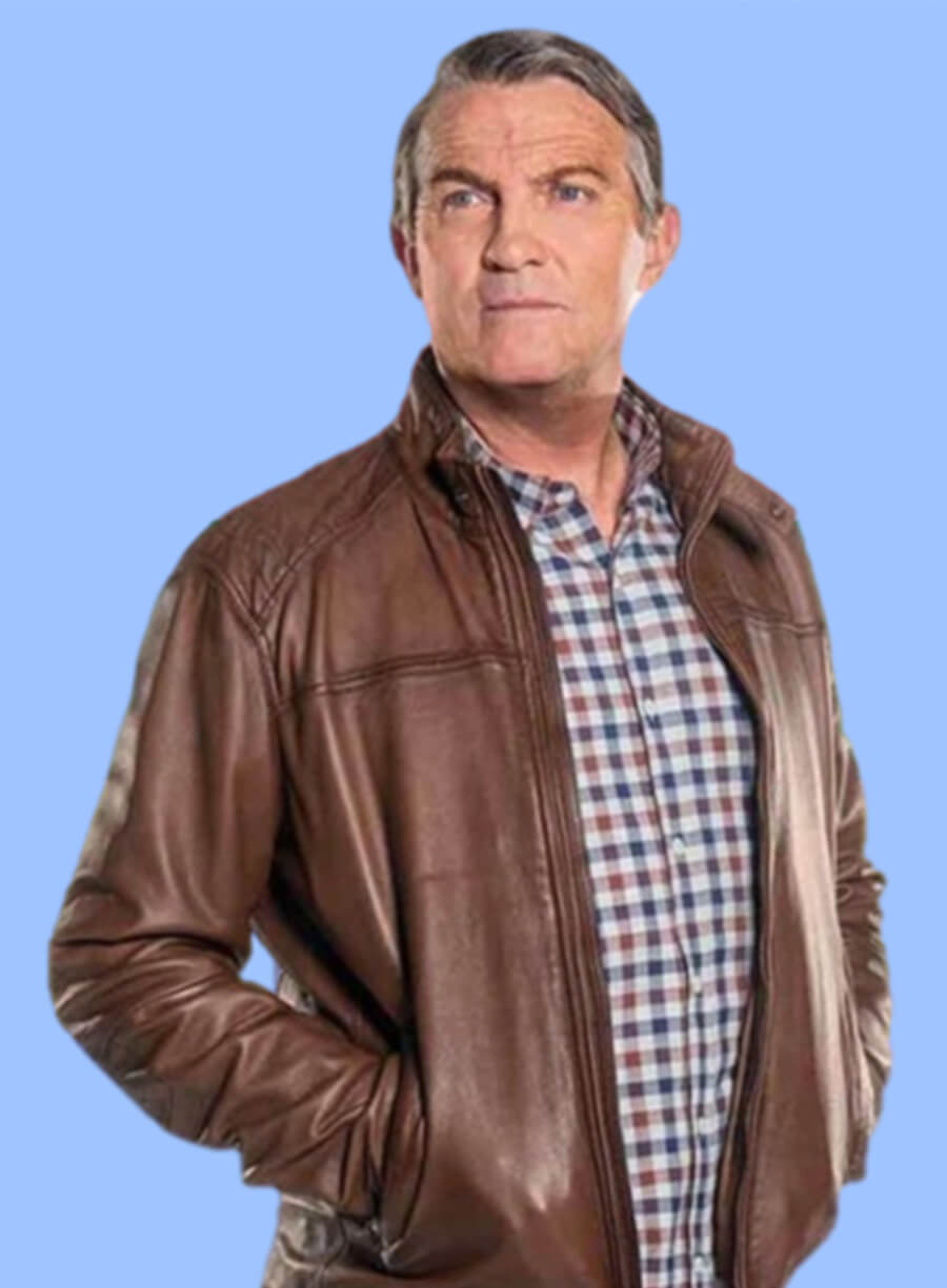Doctor Who Bradley Walsh Graham Brown Leather Jacket