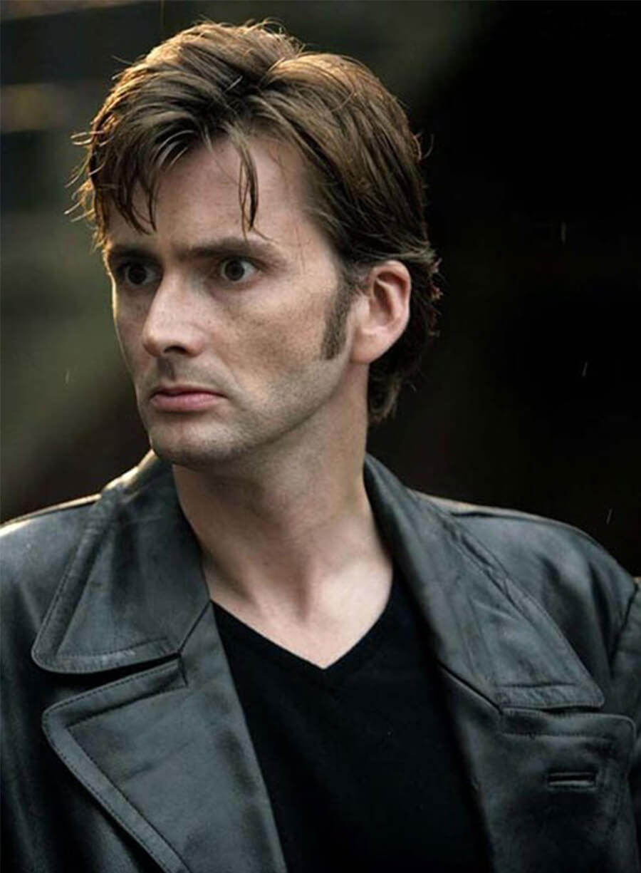 Doctor Who David Tennant Black Leather Coat