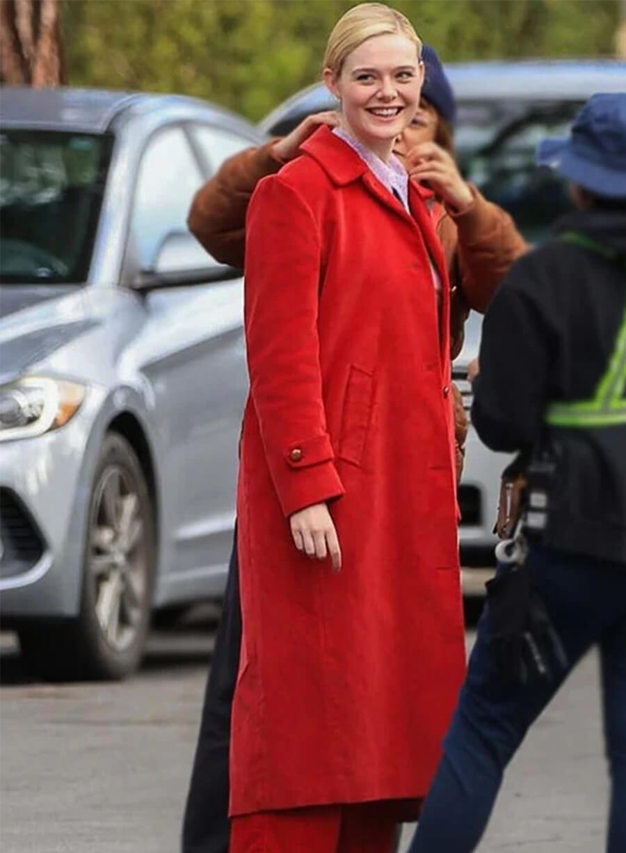 Elle Fanning Margo’s Got Money Troubles Elle Fanning Red Coat