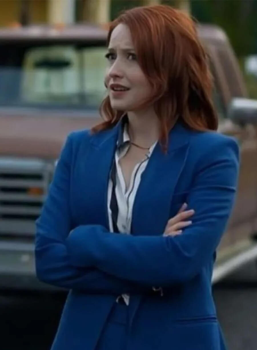 Emily Tennant The Wish Swap 2025 Casey Blue Blazer