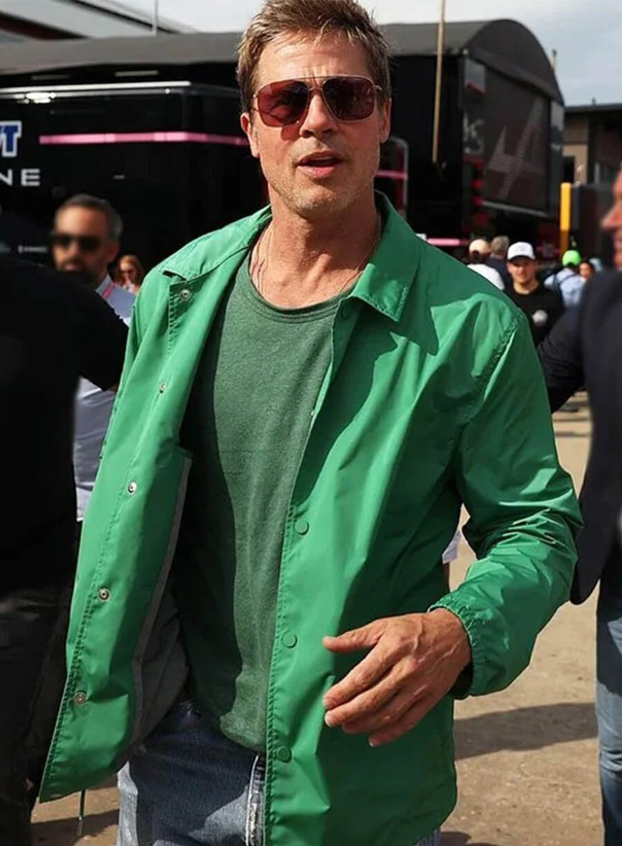 F1 Movie Brad Pitt Sonny Hayes Green Jacket