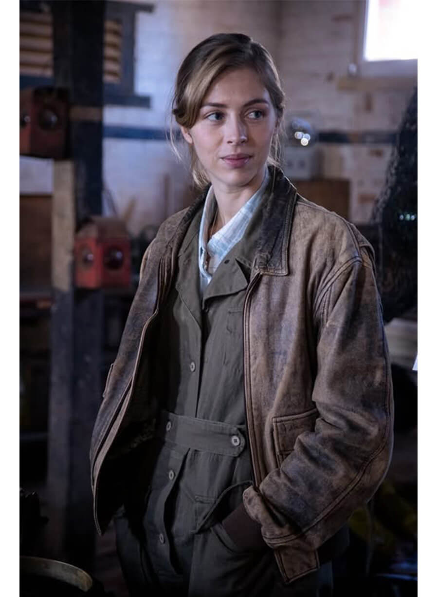 Fear Below 2025 Hermione Corfield Clara Bennett Leather Jacket