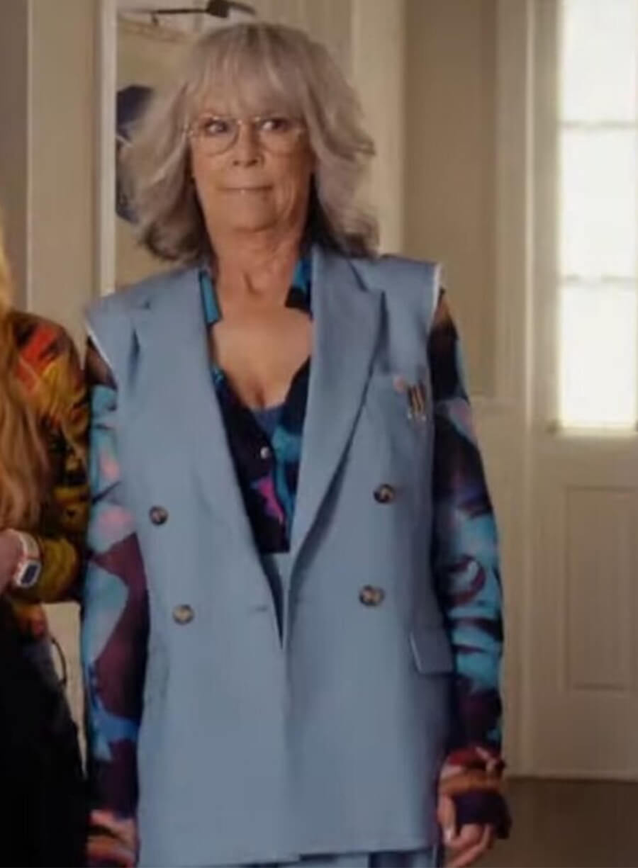Freakier Friday 2025 Jamie Lee Curtis Tees Blue Blazer Sleeveless
