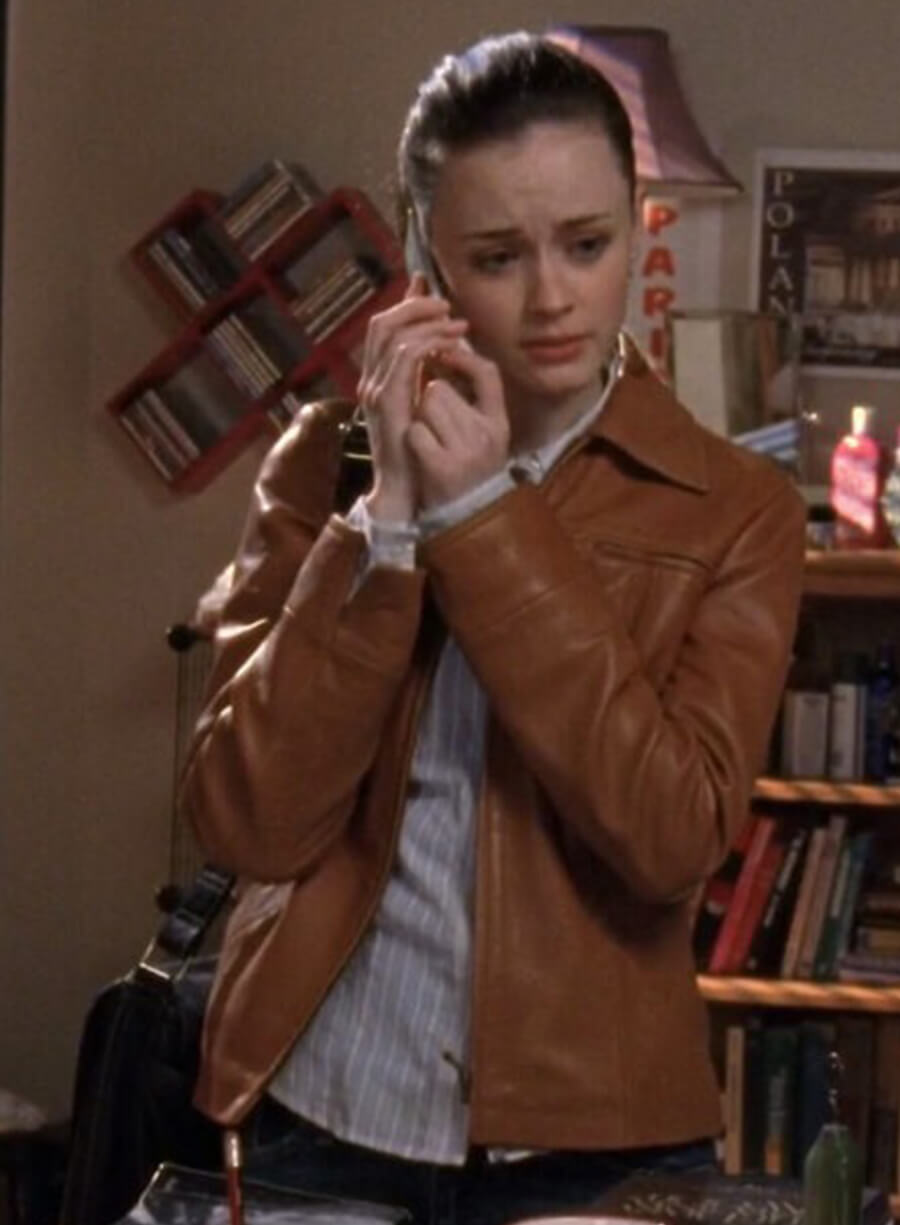 Gilmore Girls Alexis Bledel Rory Gilmore Brown Leather Jacket