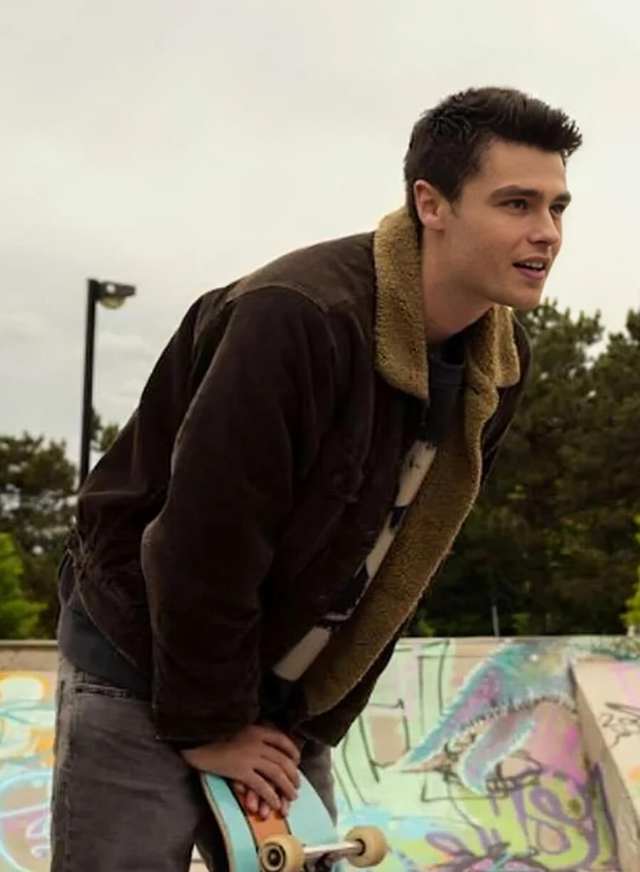 Ginny & Georgia Felix Mallard Marcus Baker Brown Shearling Jacket