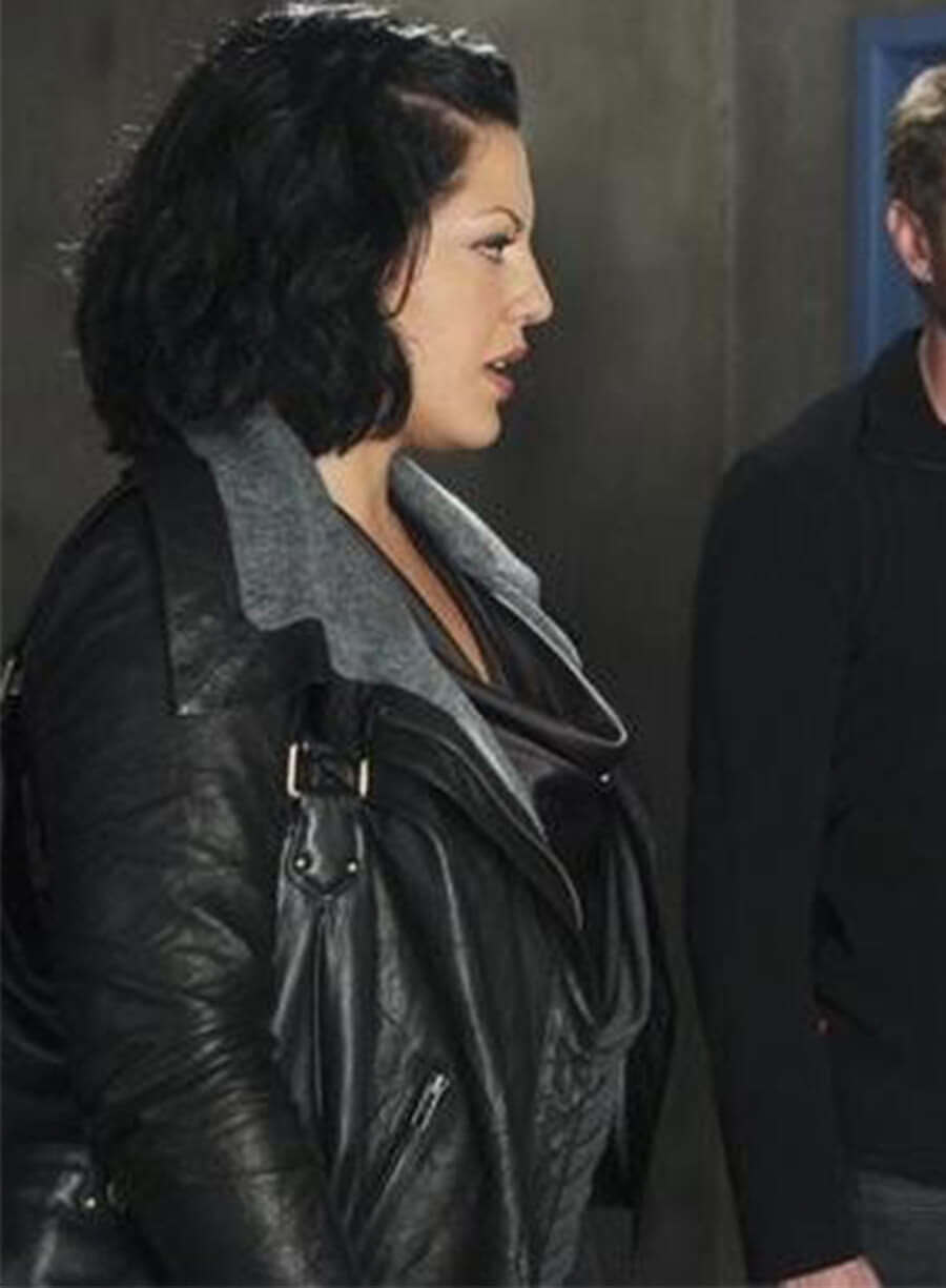 Grey’s Anatomy Dr. Callie Torres Black Leather Jacket