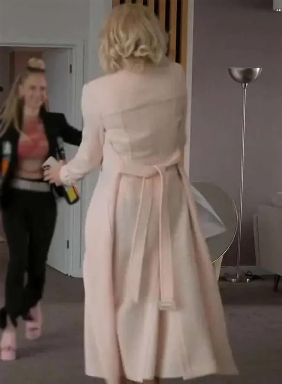 Hannah Waddingham Ted Lasso S03 Rebecca Welton Pink Coat