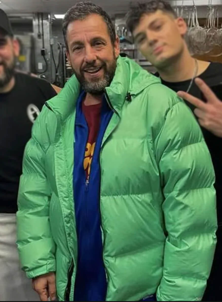 Happy Gilmore 2 Adam Sandler Green Puffer Jacket