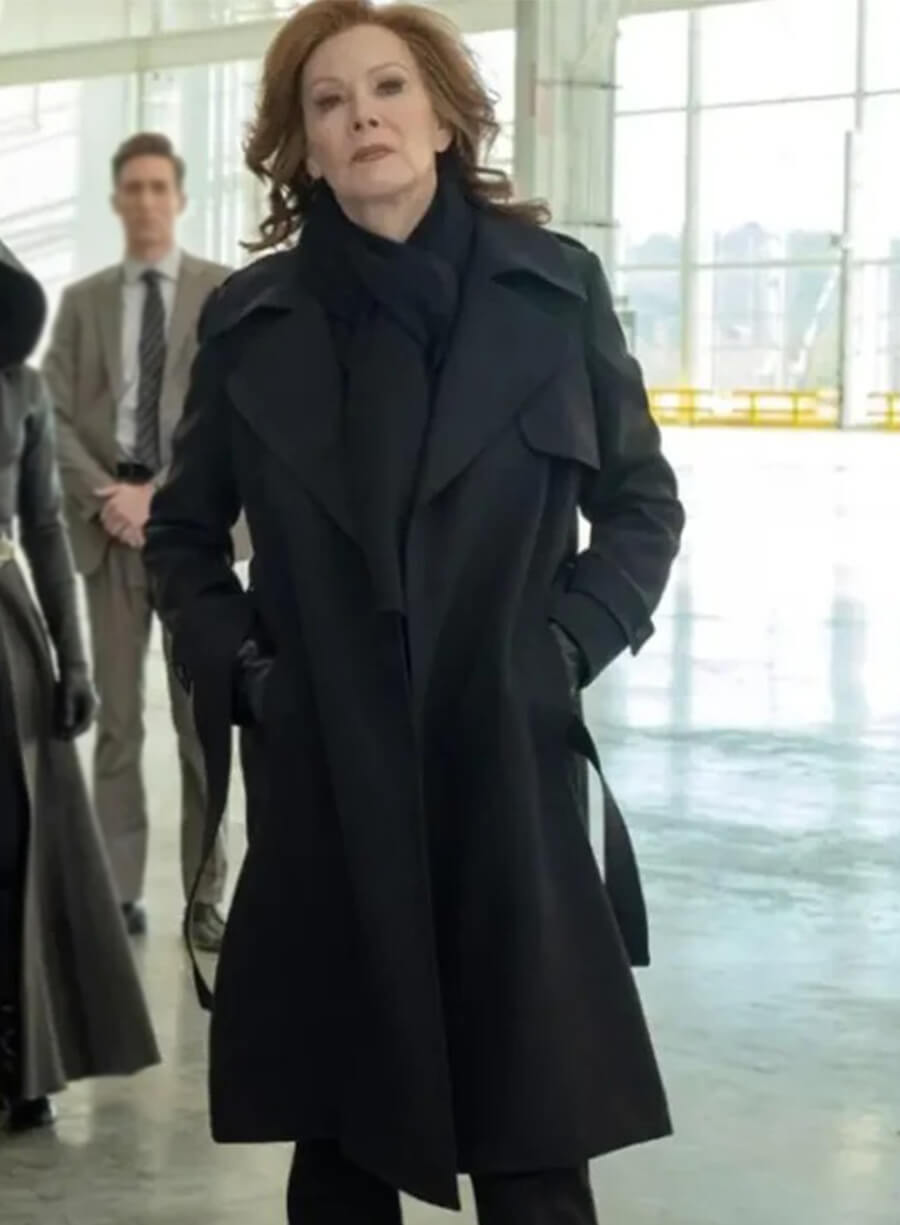 Jean Smart Watchmen Laurie Blake Black Wool Coat