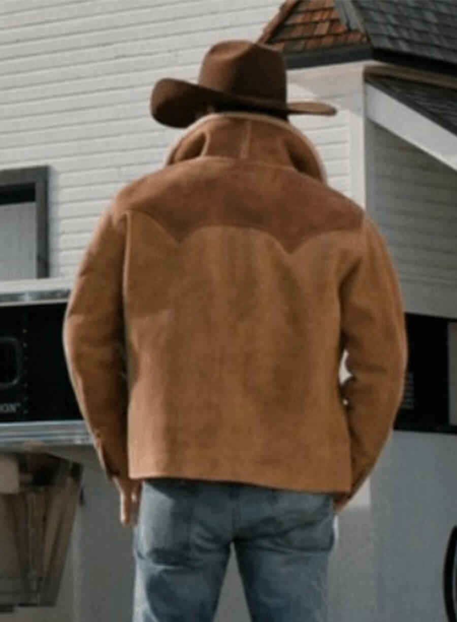 John Dutton Yellowstone Brown Suede Jacket