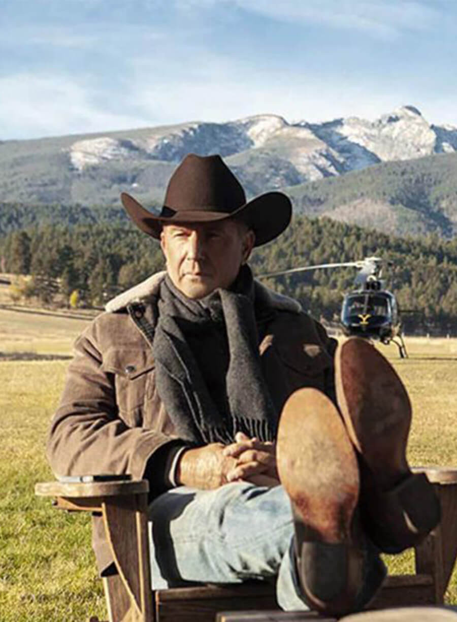 John Dutton Yellowstone Fur Collar Brown Jacket